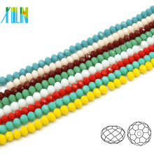 A5040#-4 Alabaster Color Crystal Faceted Rondelle Craft Beading Supplies Tyre Beads